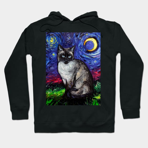 Siamese Night Hoodie by sagittariusgallery